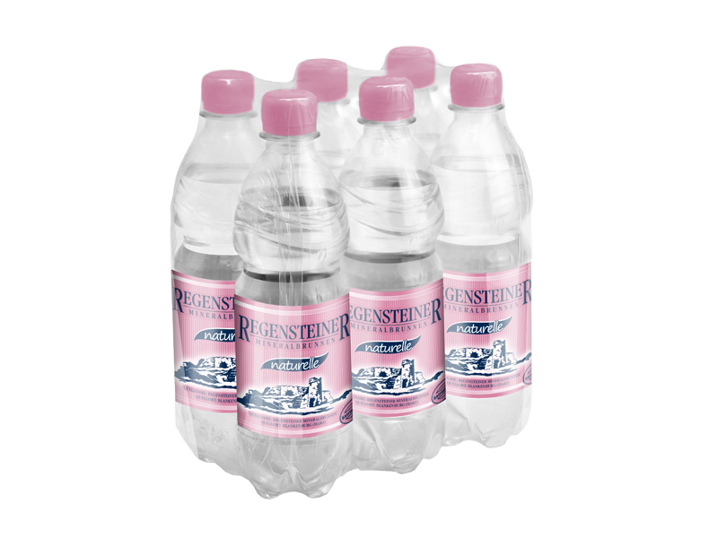 Sixpack mit Regensteiner Mineralwasser naturell 500ml PET Flaschen